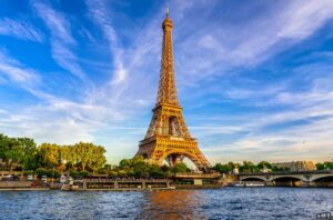 Eiffel Tower during sunset