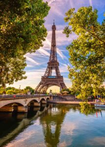 Eiffel Tower across the Seine River