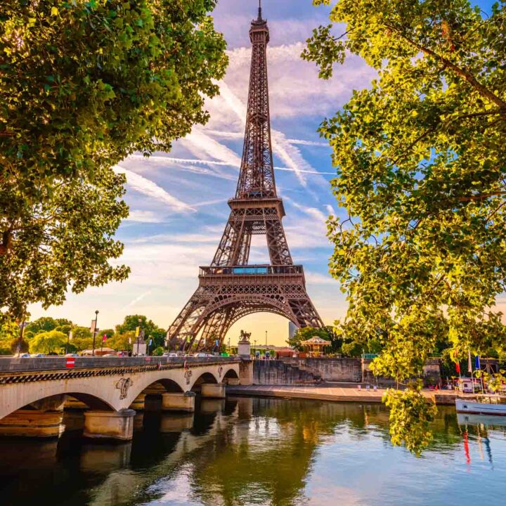 Eiffel Tower across the Seine River