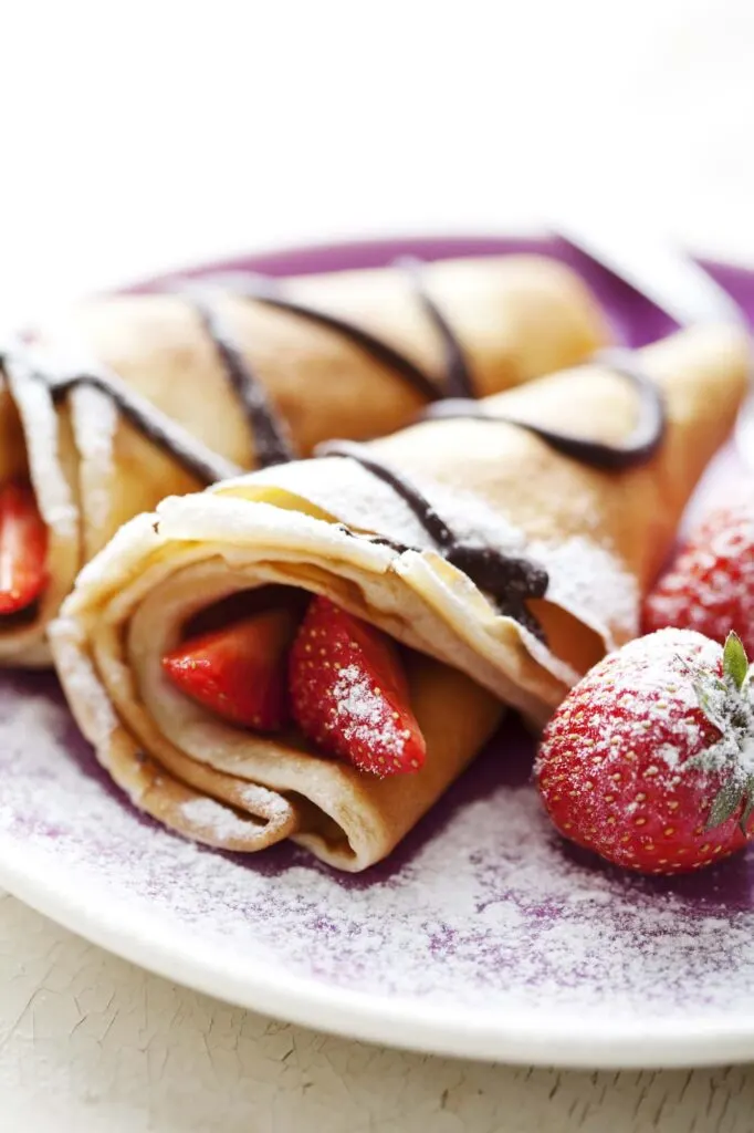 French crepe with strawberry