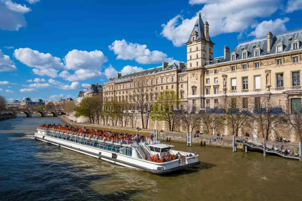 Seine River Cruise on a winter day