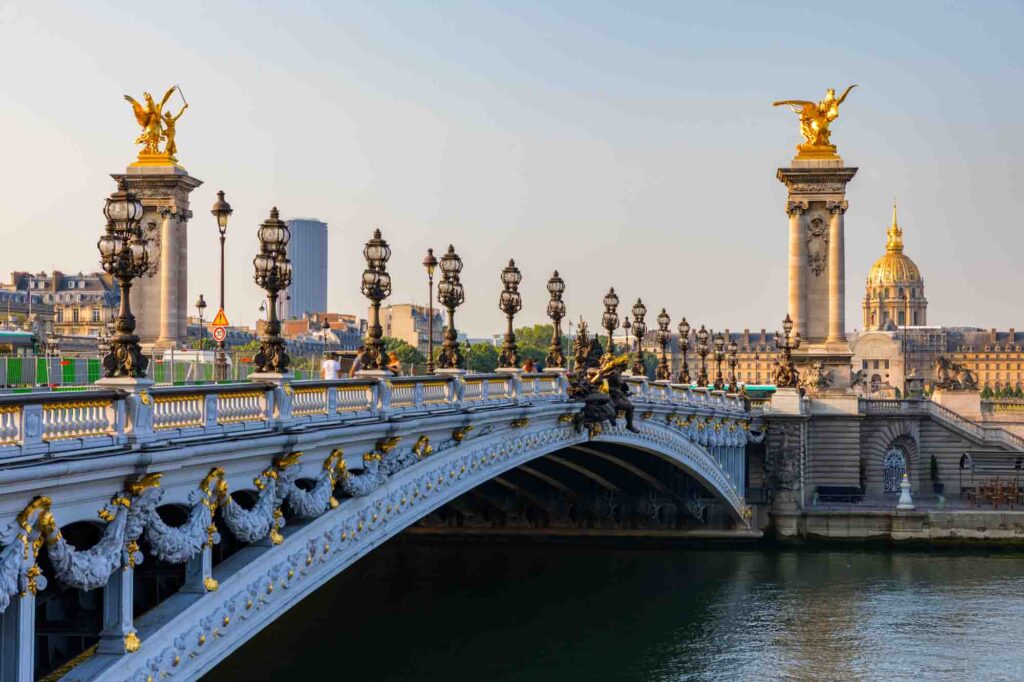 Pont Alexandre III bridge over river Seine