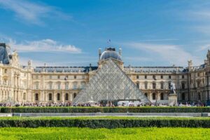 Louvre Museum during summer in Paris