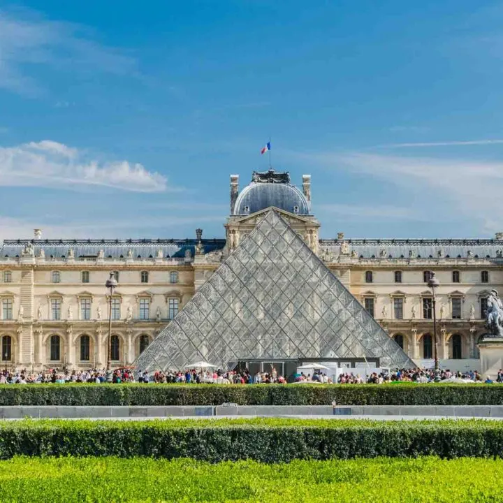 Louvre Museum during summer in Paris