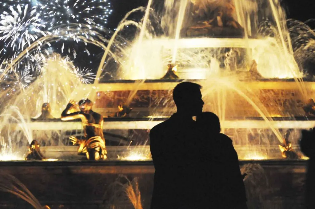 Fireworks show at Chateau de Versailles Fountain