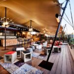 Rooftop bar at the Generator Hostel