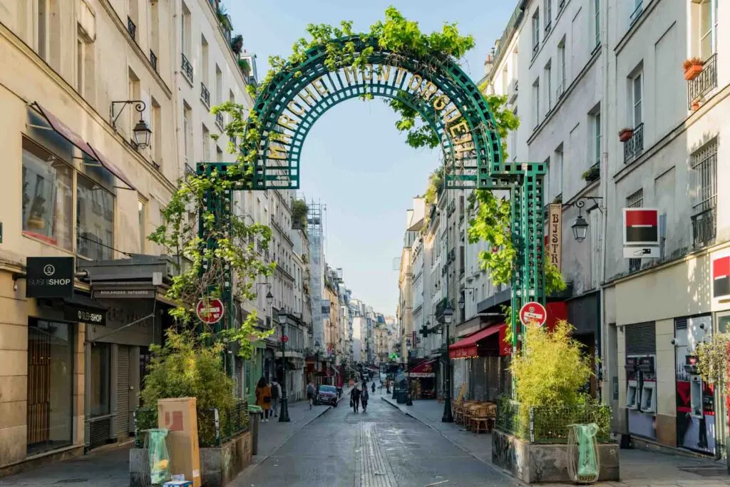 Rue Montorgueil in a lovely street in Paris