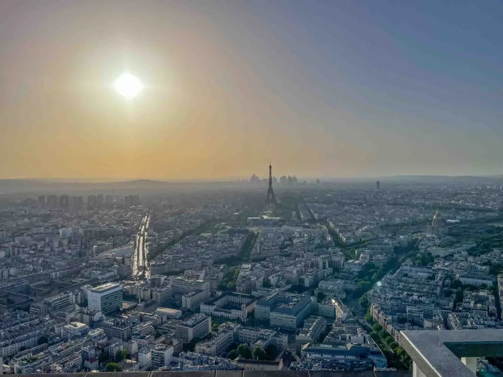 View from the Rooftop Bar at the Montparnasse Tower