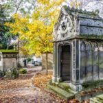 Tombs at Pere Lachaise, the most famous cemetery of Paris
