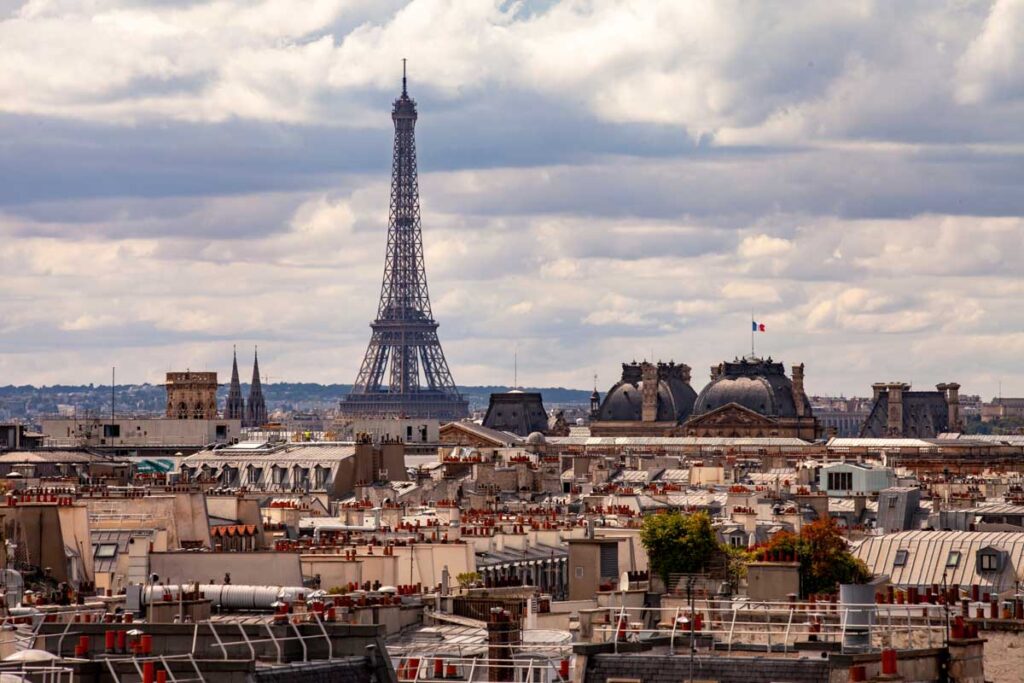 Pompidou Center provides one of the best Eiffel Tower views in Paris