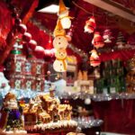 Christmas Decors on Display in a Parisian Christmas Market