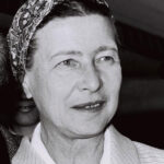 Famous French writer Simone de Beauvoir