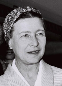 Famous French writer Simone de Beauvoir