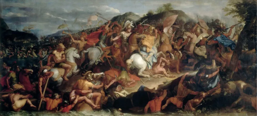Battles of the Granicus by Charles Le Brun is another famous artwork in the Louvre