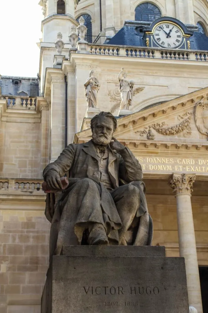 Spectacular concrete monument of the famous French writer Victor Hugo