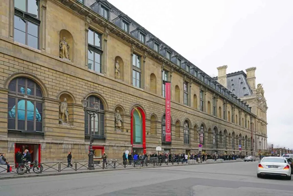 View of the Musee des Arts decoratifs, a decorative arts museum in Paris