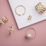French jewelry on pink table