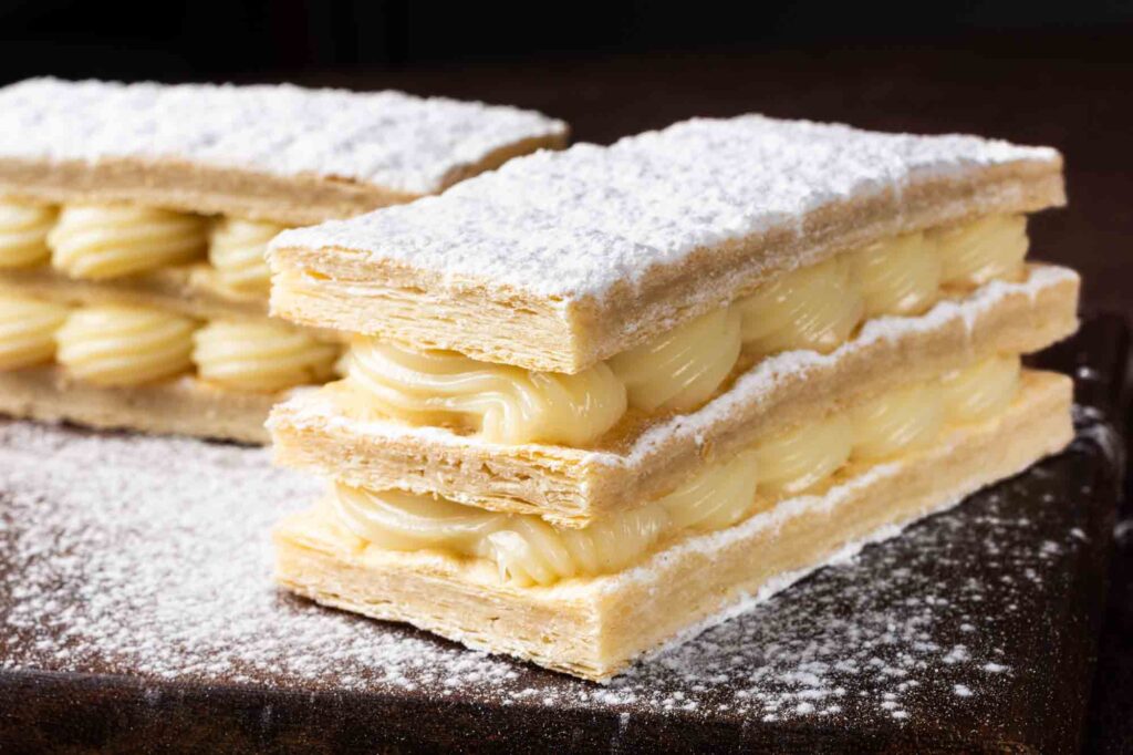 mille feuille with cream
