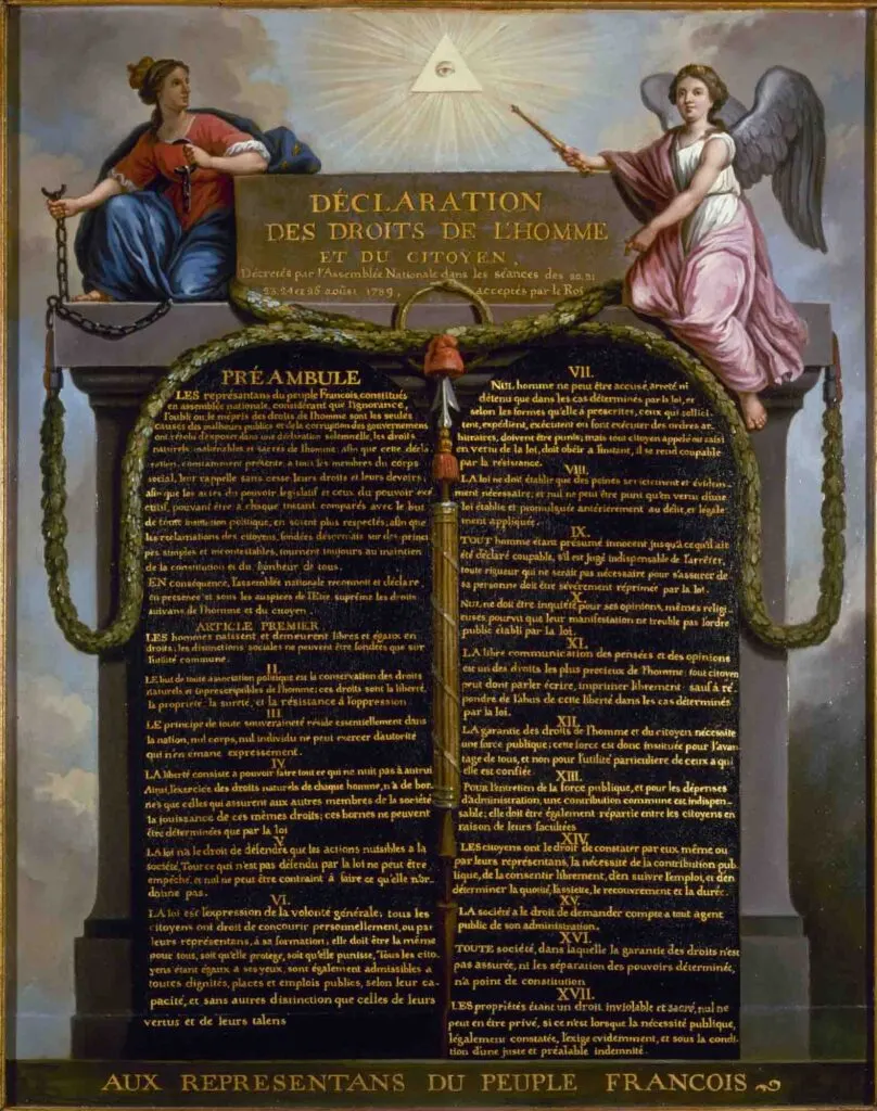 Representation of the Declaration of the Rights of the Man and Citizen by Jean-Jacques-François Le Barbier